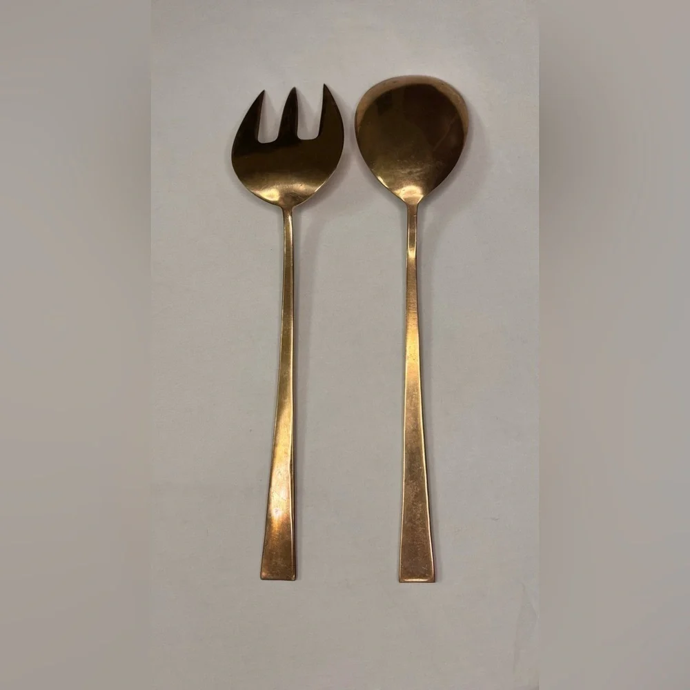 Vintage Elegant Gold Flatware Serving Set